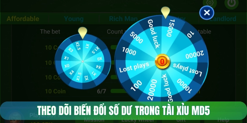 Theo dõi biến đổi số dư trong Tài Xỉu MD5